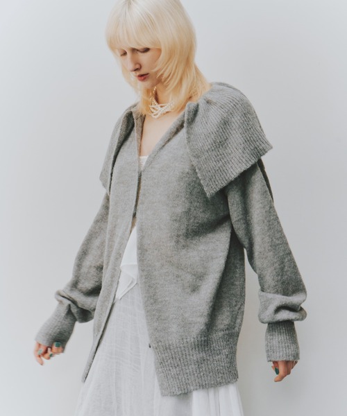 LA BELLE ETUDE(ラベルエチュード)の「フリル衿カーディガン(カーディガン/ボレロ・レディース・チャコールグレー/グレー/ライトブルー/ブラック・FREE)」の16枚目の写真