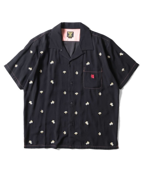 HOUSTON(ヒューストン)の「HOUSTON スーベニアシャツ(VIETNAM TIGER)(シャツ/ブラウス・メンズ・ブラック/オリーブ/オフホワイト・MEDIUM/LARGE/X-LARGE/XX-LARGE)」の2枚目の写真