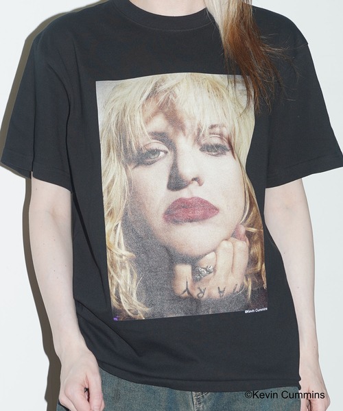 CULTURE SUPPLY（カルチャー サプライ）の「Photo Tee Courtney Love 1（Tシャツ/カットソー・メンズ・ホワイト/ブラック・MEDIUM/LARGE/X-LARGE/SHORT）」の7枚目の写真