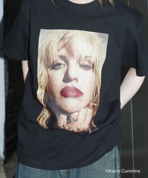 CULTURE SUPPLY（カルチャー サプライ）の「Photo Tee Courtney Love 1（Tシャツ/カットソー・メンズ・ホワイト/ブラック・MEDIUM/LARGE/X-LARGE/SHORT）」の8枚目の写真