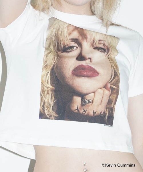 CULTURE SUPPLY（カルチャー サプライ）の「Photo Tee Courtney Love 1（Tシャツ/カットソー・メンズ・ホワイト/ブラック・MEDIUM/LARGE/X-LARGE/SHORT）」の14枚目の写真