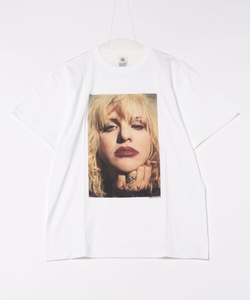 CULTURE SUPPLY（カルチャー サプライ）の「Photo Tee Courtney Love 1（Tシャツ/カットソー・メンズ・ホワイト/ブラック・MEDIUM/LARGE/X-LARGE/SHORT）」の5枚目の写真
