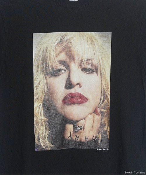 CULTURE SUPPLY（カルチャー サプライ）の「Photo Tee Courtney Love 1（Tシャツ/カットソー・メンズ・ホワイト/ブラック・MEDIUM/LARGE/X-LARGE/SHORT）」の16枚目の写真
