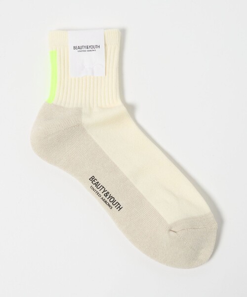 BEAUTY&YOUTH UNITED ARROWS(ビューティーアンドユースユナイテッドアローズ)の「バック ライン クォーター ソックス(ソックス/靴下・メンズ・オフホワイト/ブラック/ベージュ/ホワイト・FREE)」の3枚目の写真
