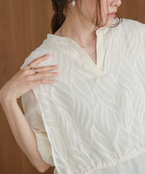 Bab(バブ)の「【S・Mサイズ展開】レイヤード風サイドスリットワンピース(ワンピース・レディース・アイボリー/ベージュ・MEDIUM/SMALL)」の9枚目の写真