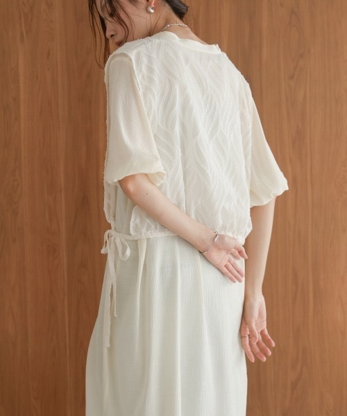 Bab(バブ)の「【S・Mサイズ展開】レイヤード風サイドスリットワンピース(ワンピース・レディース・アイボリー/ベージュ・MEDIUM/SMALL)」の10枚目の写真