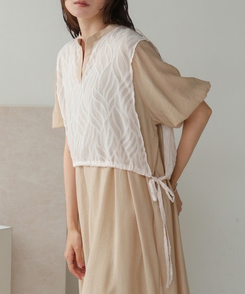 Bab(バブ)の「【S・Mサイズ展開】レイヤード風サイドスリットワンピース(ワンピース・レディース・アイボリー/ベージュ・MEDIUM/SMALL)」の13枚目の写真