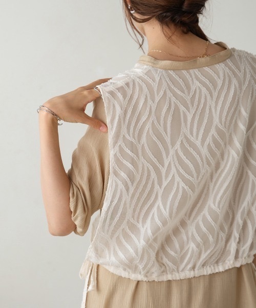 Bab(バブ)の「【S・Mサイズ展開】レイヤード風サイドスリットワンピース(ワンピース・レディース・アイボリー/ベージュ・MEDIUM/SMALL)」の15枚目の写真