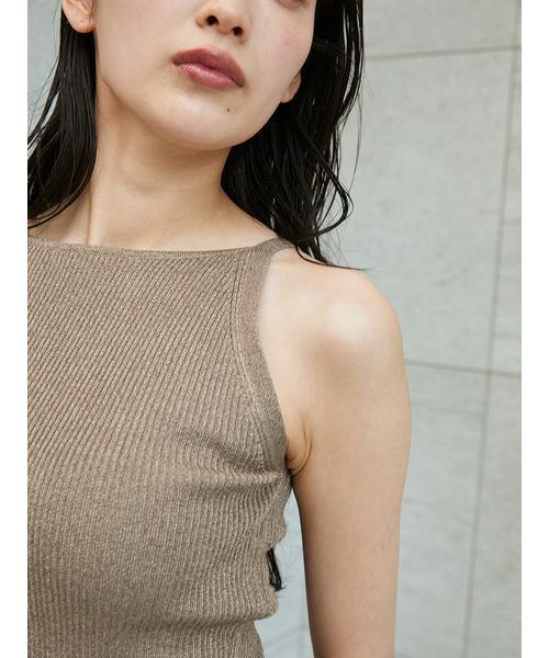 SNIDEL（スナイデル）の「カップインキャミニットプルオーバー（ニット/セーター・レディース・ブラック/ピンクベージュ/ブロンズ/シルバー・F）」の13枚目の写真