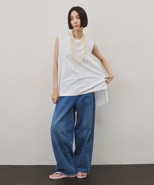 J1U by LA BELLE ETUDE(ジユウバイラベルエチュード)の「フィッシュテールリラックスタンクトップ(Tシャツ/カットソー・レディース・ブラック/その他/ホワイト/ピンク・FREE)」の11枚目の写真