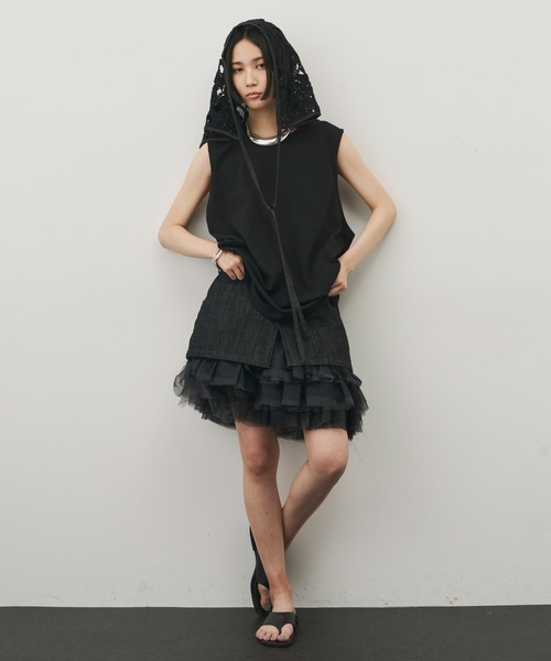 J1U by LA BELLE ETUDE(ジユウバイラベルエチュード)の「フィッシュテールリラックスタンクトップ(Tシャツ/カットソー・レディース・ブラック/その他/ホワイト/ピンク・FREE)」の22枚目の写真