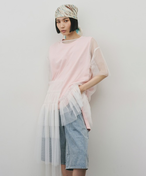 J1U by LA BELLE ETUDE(ジユウバイラベルエチュード)の「フィッシュテールリラックスタンクトップ(Tシャツ/カットソー・レディース・ブラック/その他/ホワイト/ピンク・FREE)」の18枚目の写真
