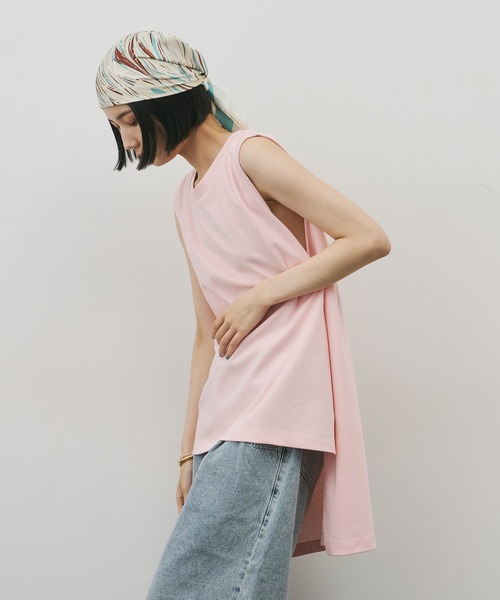 J1U by LA BELLE ETUDE(ジユウバイラベルエチュード)の「フィッシュテールリラックスタンクトップ(Tシャツ/カットソー・レディース・ブラック/その他/ホワイト/ピンク・FREE)」の16枚目の写真