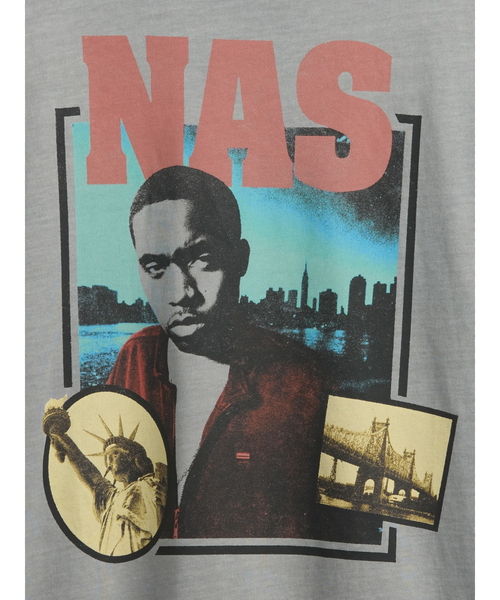 Nas ナズ ○ナズ リラックス グラフィックTシャツ/NAS（Tシャツ