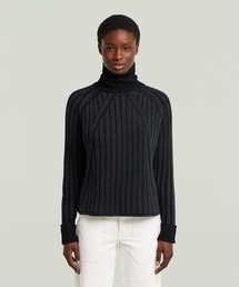 G-STAR | WASHED LOOSE TURTLE KNIT/ウォッシュ加工ルーズタートルニットセーター(ニット/セーター)
