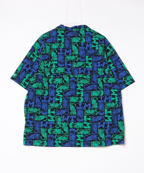 WILD THINGS（ワイルドシングス）の「プリント スラント S/S シャツ│PRINT SLANT S/S SHIRT（Tシャツ/カットソー・メンズ・レオパード/グリーン系その他/グレー系その他/ウッドランド/ブルー系その他・S/M/L/XL）」の6枚目の写真