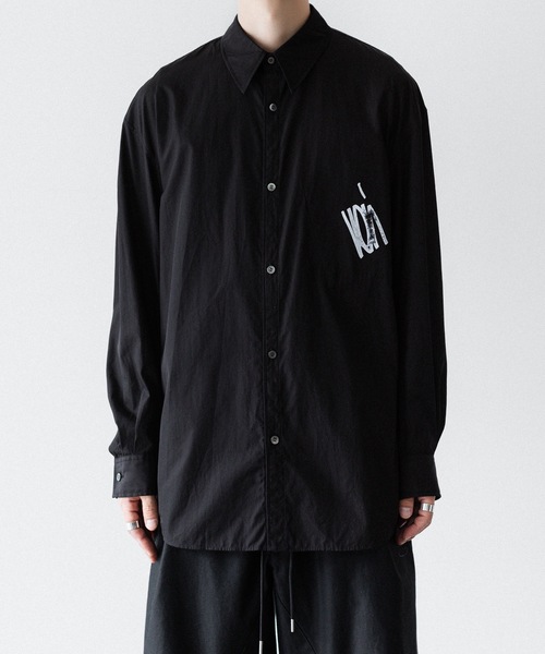 VEIN （ヴェイン）の「140/2 ギザブロード L/S SHIRT / 140/2 GIZA BROAD L/S SHIRT（シャツ/ブラウス・メンズ・ブラック/ホワイト・3/2/1）」の2枚目の写真