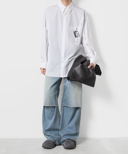 VEIN （ヴェイン）の「140/2 ギザブロード L/S SHIRT / 140/2 GIZA BROAD L/S SHIRT（シャツ/ブラウス・メンズ・ブラック/ホワイト・3/2/1）」の4枚目の写真