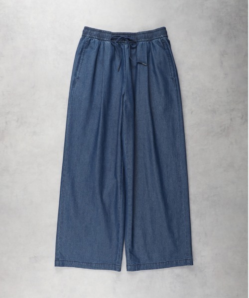 Right-on（ライトオン）の「【店頭で人気】【HONEYSUCKLE ROSE】ライトオンスワイドデニムイージーパンツ(サラサラ/軽量/ウエストゴム)（その他パンツ・レディース・サックスブルー/ブルー・M/L）」の7枚目の写真