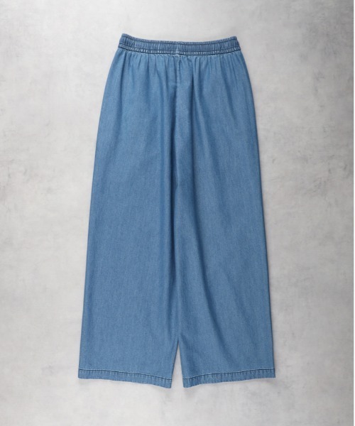 Right-on（ライトオン）の「【店頭で人気】【HONEYSUCKLE ROSE】ライトオンスワイドデニムイージーパンツ(サラサラ/軽量/ウエストゴム)（その他パンツ・レディース・サックスブルー/ブルー・M/L）」の6枚目の写真