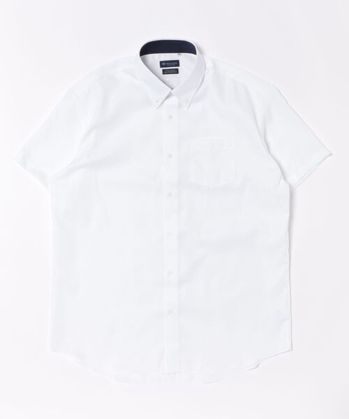 TOKYO SHIRTS(トウキョウシャツ)の「【超形態安定】 形態安定ノンアイロン ボタンダウン 半袖ビジネスワイシャツ(大きいサイズ)(ビジネスシャツ・メンズ・ホワイト・首回り47cm/首回り45cm)」の7枚目の写真