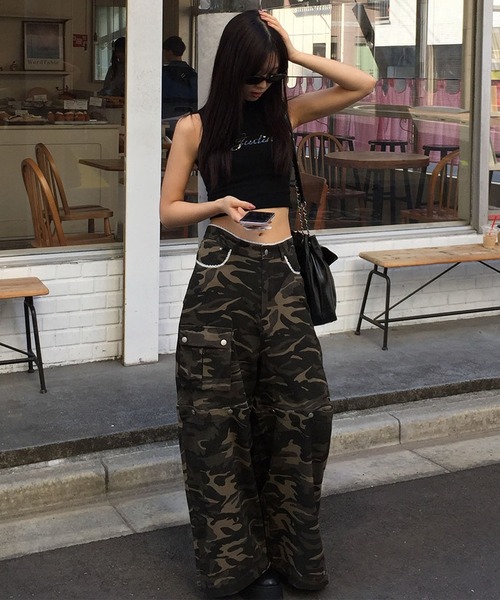 パンツ judin 3way lace design wide denim pants 3way lace design wide denim pants | Judin