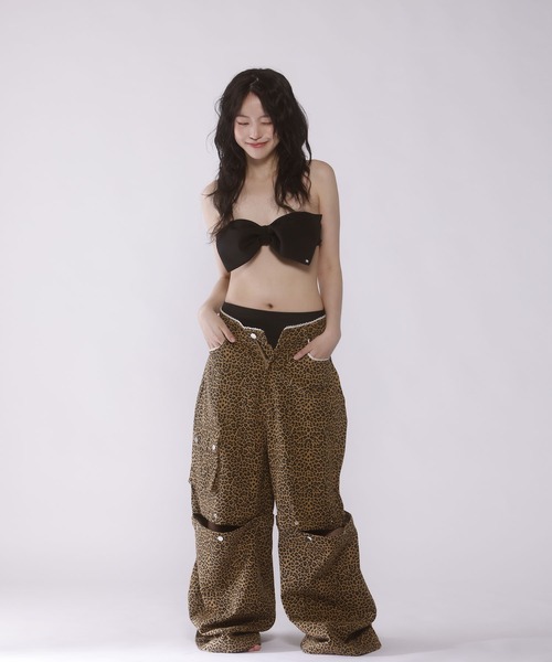 パンツ judin 3way lace design wide denim pants 3way lace design wide denim pants | Judin