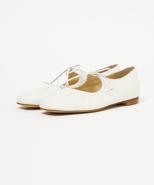 ODETTE E ODILE（オデットエオディール）の「ギャザートップバレエフラット10↑（バレエシューズ・レディース・シルバー/ブラック/ホワイト・22cm/22.5cm/23cm/23.5cm/25cm/24cm/24.5cm）」の4枚目の写真