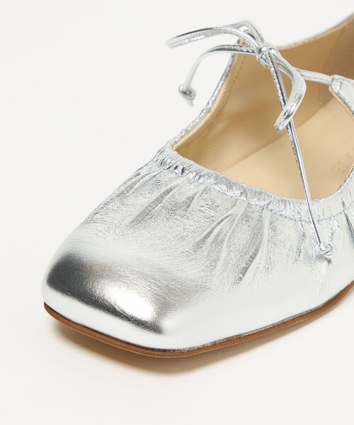 ODETTE E ODILE（オデットエオディール）の「ギャザートップバレエフラット10↑（バレエシューズ・レディース・シルバー/ブラック/ホワイト・22cm/22.5cm/23cm/23.5cm/25cm/24cm/24.5cm）」の13枚目の写真