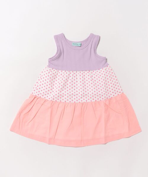 HAKKA KIDS（ハッカキッズ）の「ブロードドットプリントノースリーブワンピース（ワンピース・キッズ・ピンク/オレンジ・110cm/120cm/130cm/100cm）」の2枚目の写真