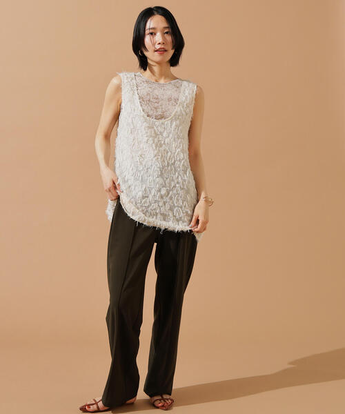 N.（N. Natural Beauty Basic）（エヌエヌナチュラルビューティーベーシック）の「【PS/低身長サイズ】ストレートリラクシーパンツ（その他パンツ・レディース・ブラック/オリーブ系/キャメル・PS/MEDIUM）」の5枚目の写真