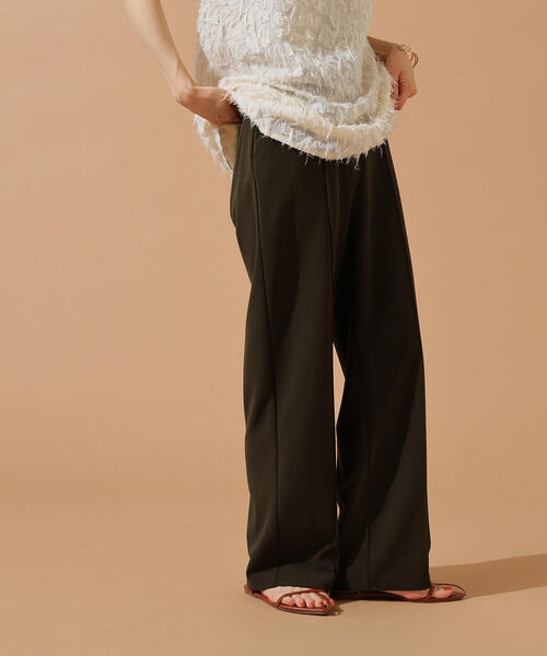 N.（N. Natural Beauty Basic）（エヌエヌナチュラルビューティーベーシック）の「【PS/低身長サイズ】ストレートリラクシーパンツ（その他パンツ・レディース・ブラック/オリーブ系/キャメル・PS/MEDIUM）」の6枚目の写真