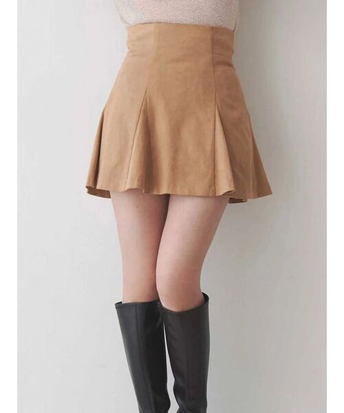 MERCURYDUO（マーキュリーデュオ）の「【セットアップ着用可】バックZIPマーメイドミニスカパン（スカート・レディース・ブラウン/キャメル/チャコールグレー/ブラック・SMALL/MEDIUM）」の4枚目の写真