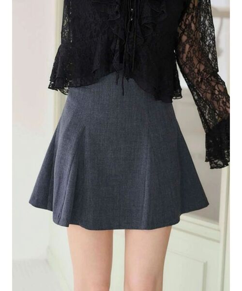 セットアップ着用可】バックZIPマーメイドミニスカパン（スカート