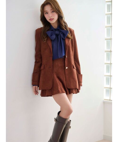 セットアップ着用可】バックZIPマーメイドミニスカパン（スカート