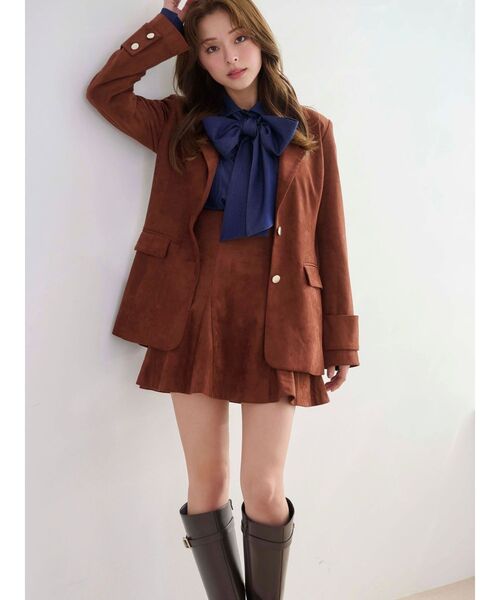 セットアップ着用可】バックZIPマーメイドミニスカパン（スカート