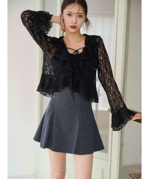 セール】【セットアップ着用可】バックZIPマーメイドミニスカパン