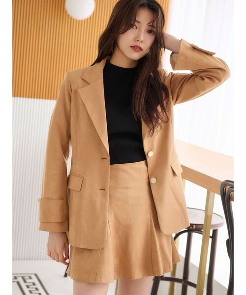 MERCURYDUO バックZIPマーメイドミニスカパン MERCURYDUO スカート 「セットアップ着用可」バックZIP