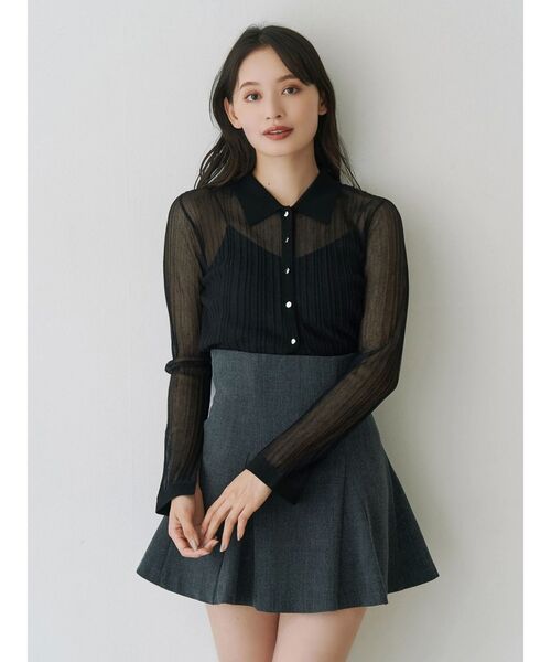 MERCURYDUO（マーキュリーデュオ）の「【セットアップ着用可】バックZIPマーメイドミニスカパン（スカート・レディース・ブラウン/キャメル/チャコールグレー/ブラック・SMALL/MEDIUM）」の7枚目の写真