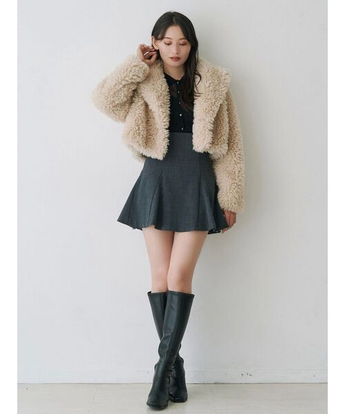 MERCURYDUO バックZIPマーメイドミニスカパン セットアップ着用可】バックZIPマーメイドミニスカパン（スカート