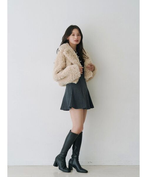 MERCURYDUO（マーキュリーデュオ）の「【セットアップ着用可】バックZIPマーメイドミニスカパン（スカート・レディース・ブラウン/キャメル/チャコールグレー/ブラック・SMALL/MEDIUM）」の10枚目の写真