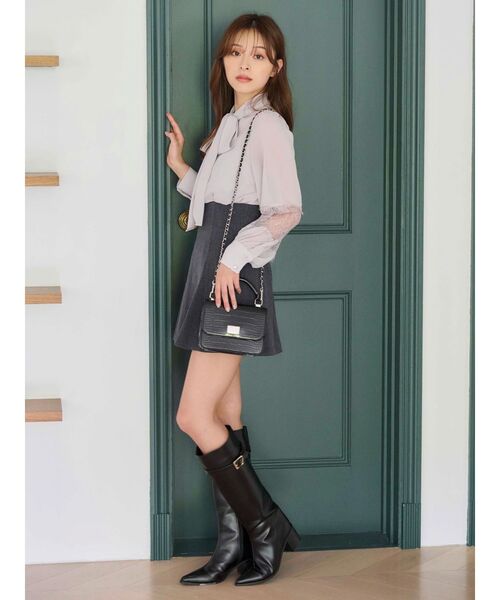 MERCURYDUO（マーキュリーデュオ）の「【セットアップ着用可】バックZIPマーメイドミニスカパン（スカート・レディース・ブラウン/キャメル/チャコールグレー/ブラック・SMALL/MEDIUM）」の13枚目の写真