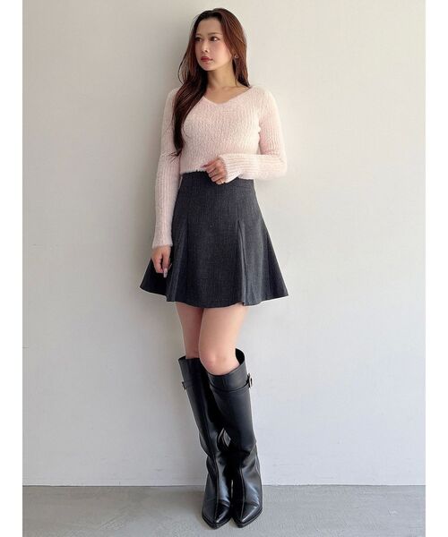 セール】【セットアップ着用可】バックZIPマーメイドミニスカパン