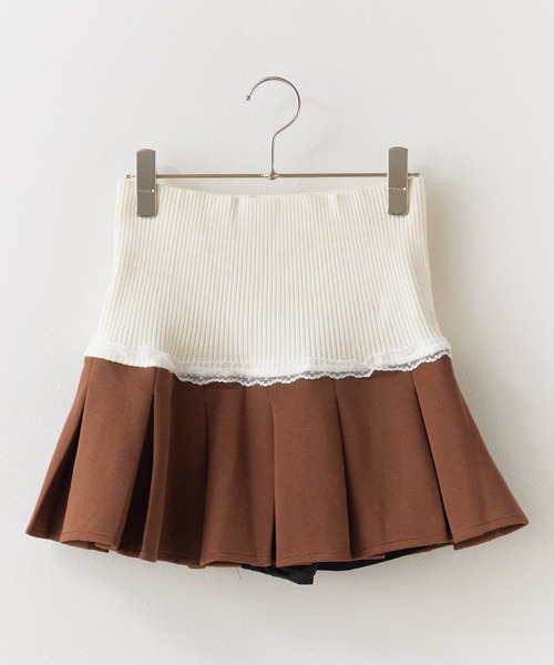 ROOPTOKYO(ループトウキョウ)の「Ribbed Lace Pleated Miniskirt / リブレース プリーツミニスカート 秋物 秋服 2026年秋冬(スカート・レディース・キャメル/グレー/ブラック・FREE)」の16枚目の写真