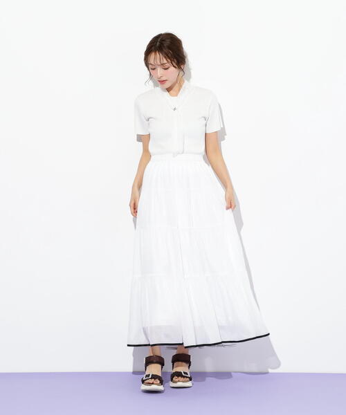 JILL by JILL STUART(ジルバイジルスチュアート)の「◇レーススカーフ付ニットトップス(ニット/セーター・レディース・ブルー/ホワイト/ピンク・FREE)」の8枚目の写真