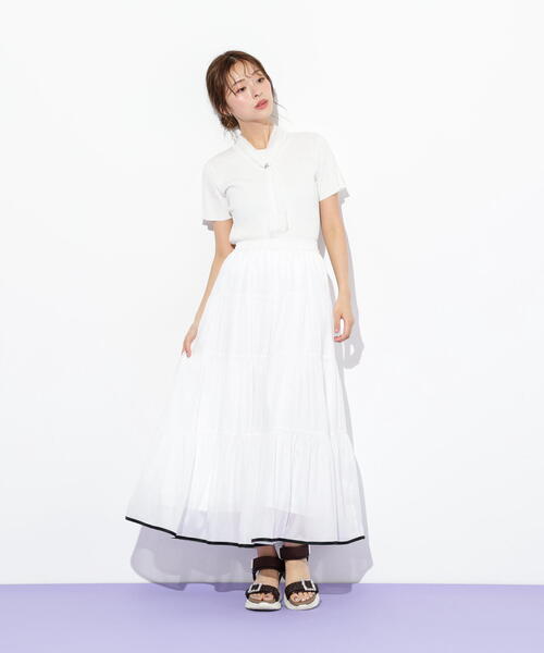 JILL by JILL STUART(ジルバイジルスチュアート)の「◇レーススカーフ付ニットトップス(ニット/セーター・レディース・ブルー/ホワイト/ピンク・FREE)」の10枚目の写真