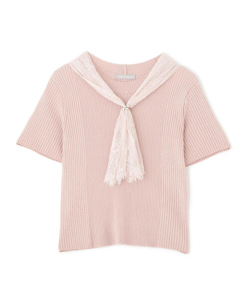 JILL by JILL STUART(ジルバイジルスチュアート)の「◇レーススカーフ付ニットトップス(ニット/セーター・レディース・ブルー/ホワイト/ピンク・FREE)」の14枚目の写真
