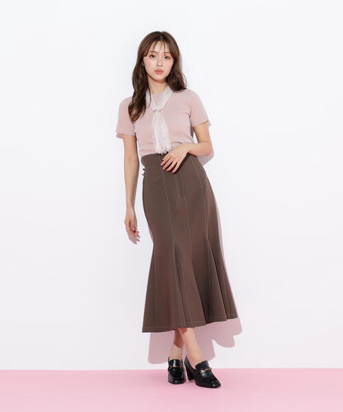 JILL by JILL STUART(ジルバイジルスチュアート)の「◇レーススカーフ付ニットトップス(ニット/セーター・レディース・ブルー/ホワイト/ピンク・FREE)」の18枚目の写真