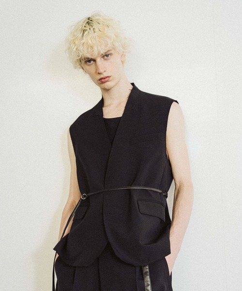 HARE(ハレ)の「【SET UP対応】シックリラックスカットオフベスト(HARE)(ベスト・メンズ・ブラウン/ブラック・FREE)」の2枚目の写真