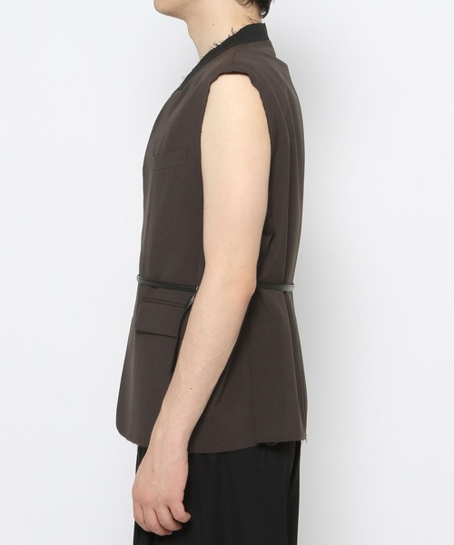 HARE(ハレ)の「【SET UP対応】シックリラックスカットオフベスト(HARE)(ベスト・メンズ・ブラウン/ブラック・FREE)」の16枚目の写真